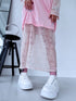 Dress with lace "IMITATION" - SOFT PINK